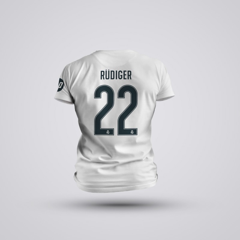 Tricou Copii Rudiger - Real Madrid - Alb,Tricouri Fotbal