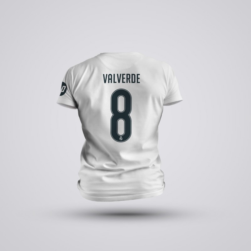 Tricou Valverde - Real Madrid - Alb,Tricouri Fotbal