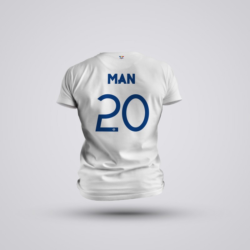 Tricou Copii Dennis Man - Romania - Alb,Tricouri Fotbal