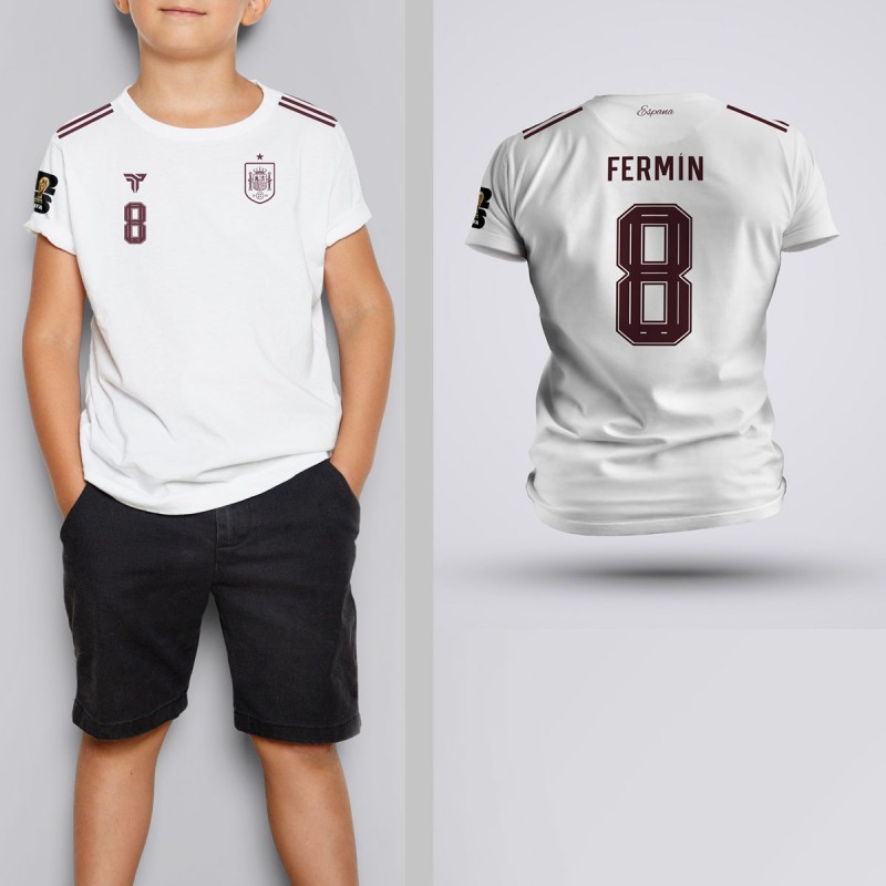 Tricou Copii Fermin - Spania - Alb
