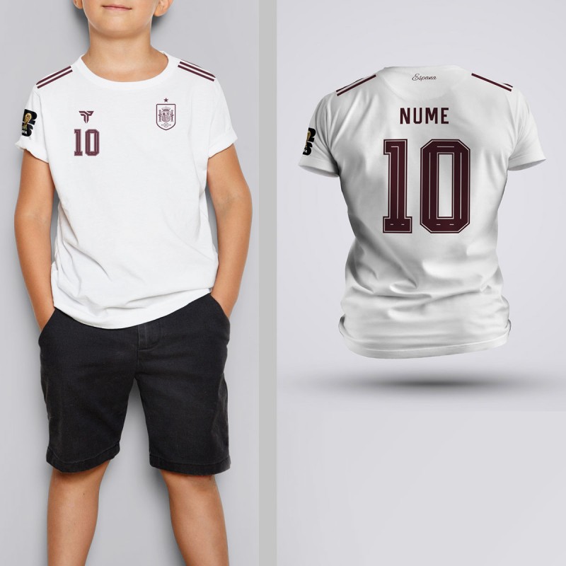 Tricou Copii - Spania - Alb - Personalizat