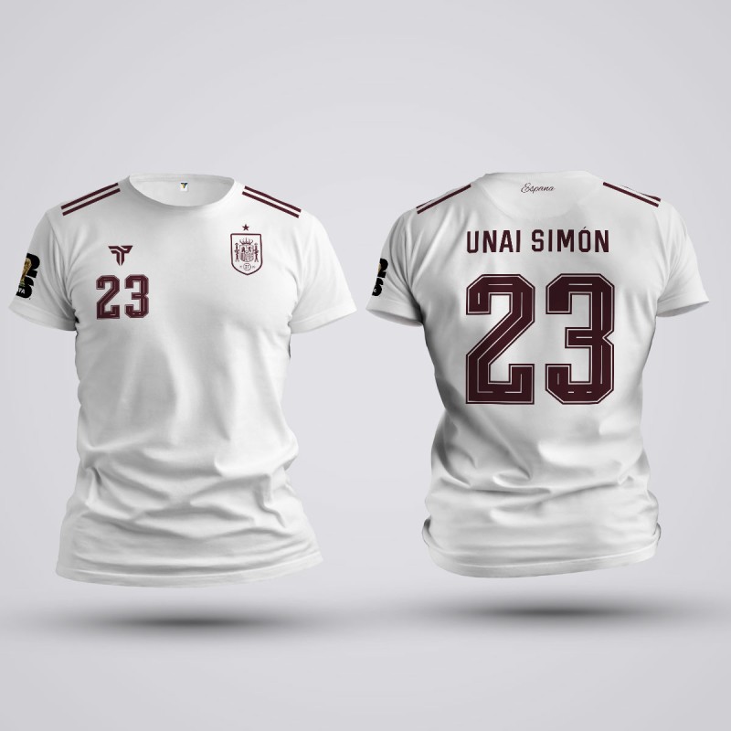 Tricou Simon - Spania - Alb,Tricouri Fotbal