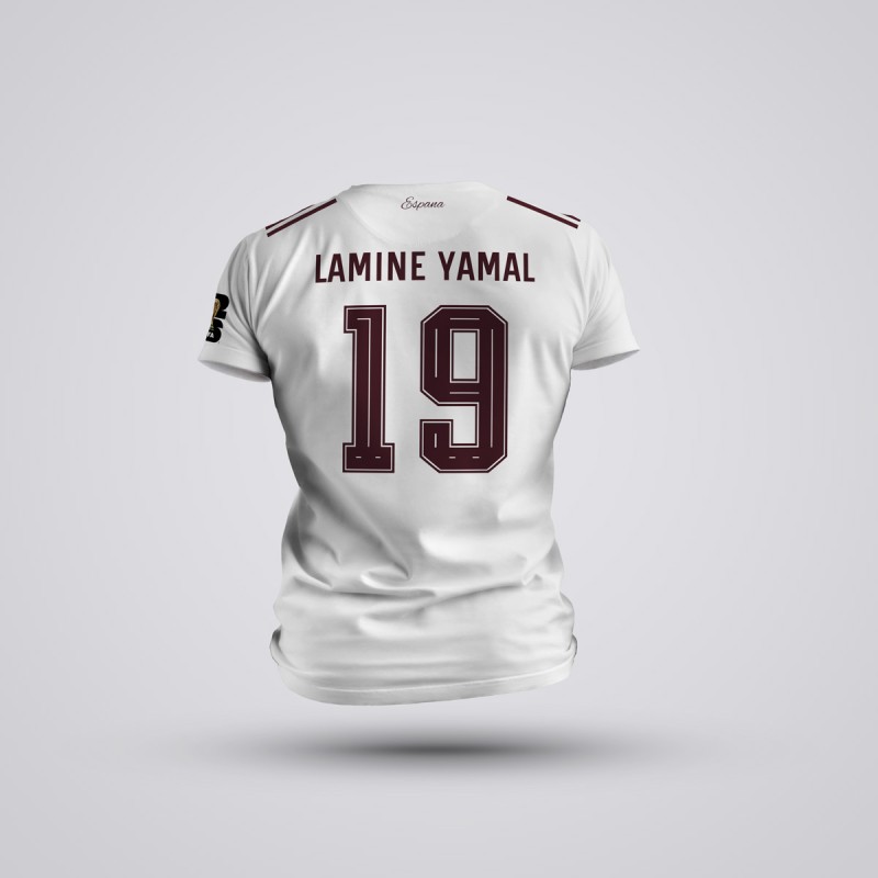 Tricou Copii Lamine Yamal - Spania - Alb,Tricouri Fotbal