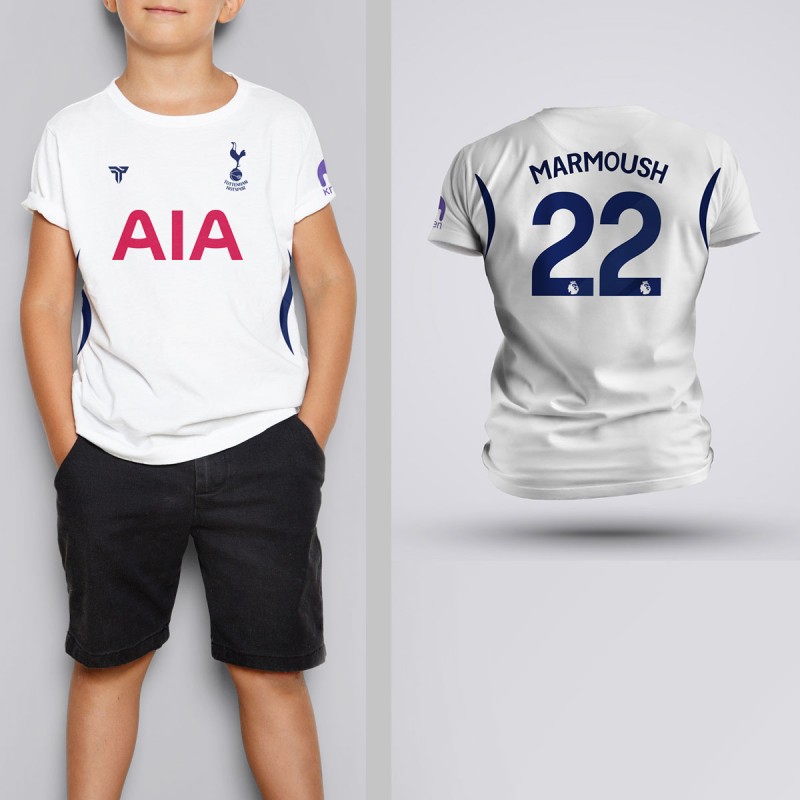 Tricou Copii Marmoush - Tottenham Hotspur - Alb