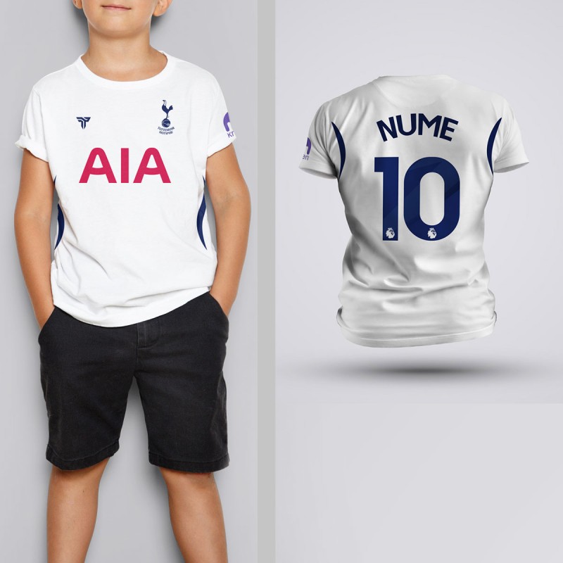 Tricou Copii - Tottenham Hotspur - Alb - Personalizat