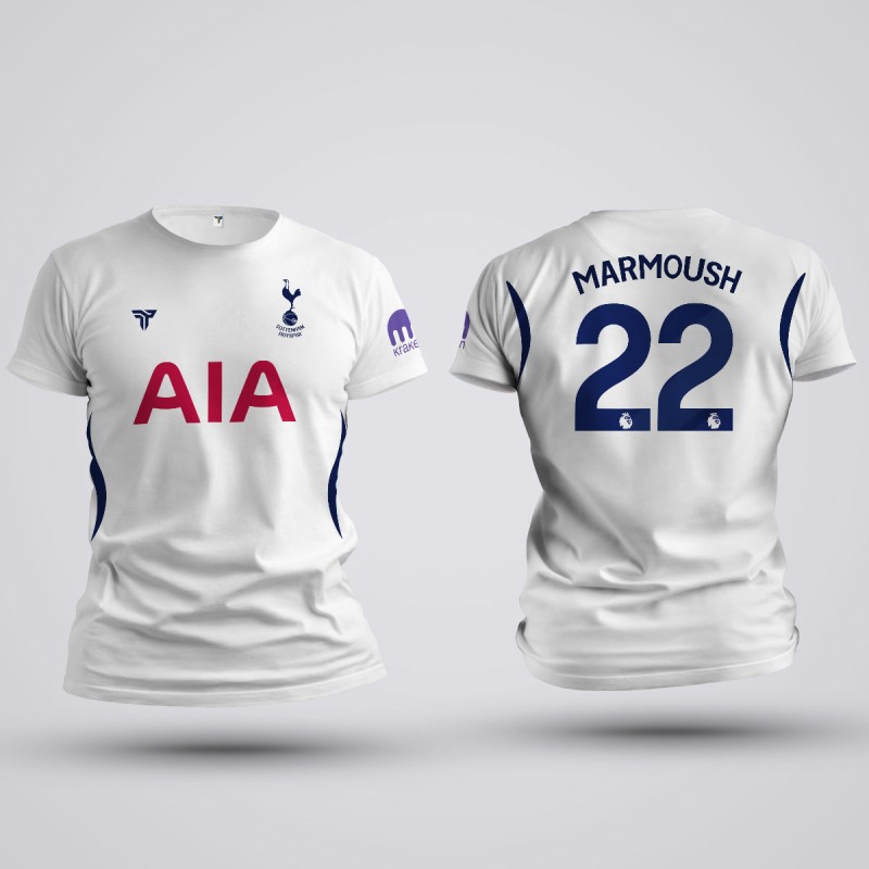 Tricou Marmoush - Tottenham Hotspur - Alb,Tricouri Fotbal