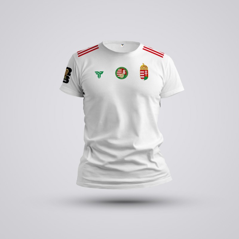 Tricou - Ungaria - Alb