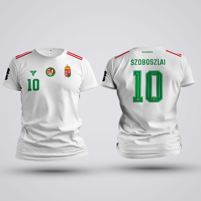 Tricou Szoboszlai - Ungaria - Alb,Tricouri Fotbal