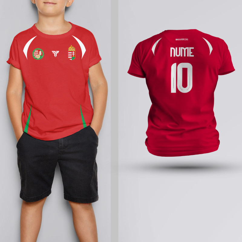 Tricou Copii - Ungaria - Rosu - Personalizat Tricou Copii - Ungaria - Rosu - Personalizat