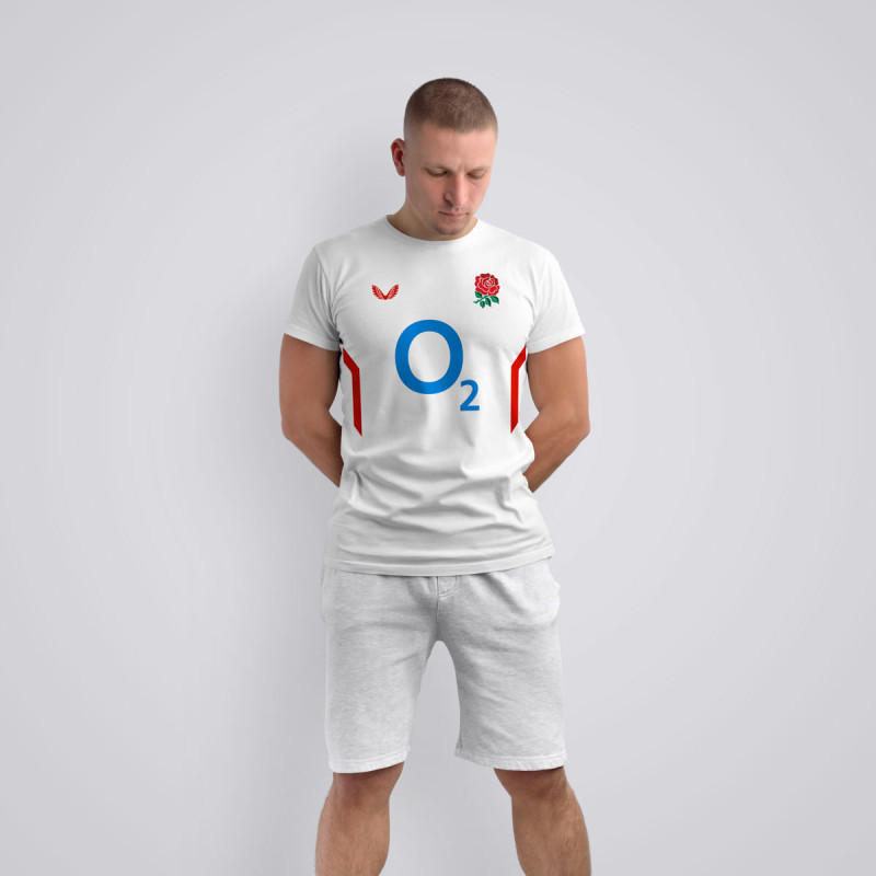 Tricou - Anglia - Rugby - Alb