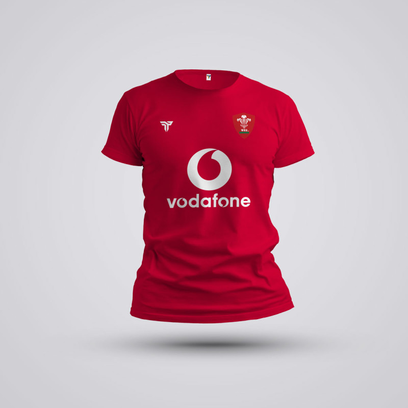 Tricou - Wales - Rugby - Rosu